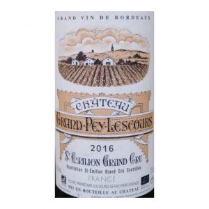 Château Grand Pey-Lescours 2018, Saint-Emilion Grand Cru, vin rouge BIO (Copie)